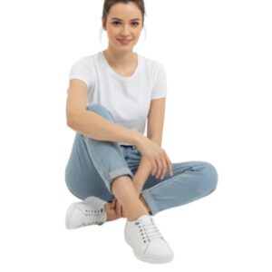 447162 Δερμάτινο Ανατομικό Sneaker με Ελαστικό Κορδόνι