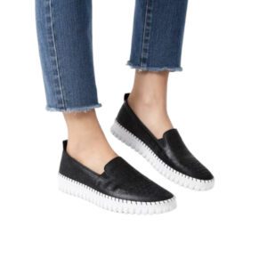 771 Γυναικείο Δερμάτινο Loafer με Λάστιχο